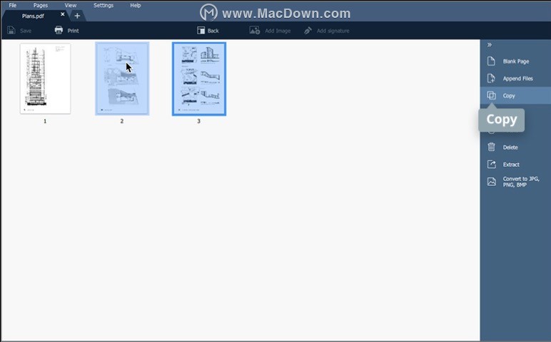 如何使用Movavi PDF Editor文档页面在Mac上组合成PDF