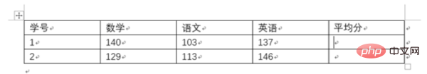 word 表格求平均值的方法图解教程”