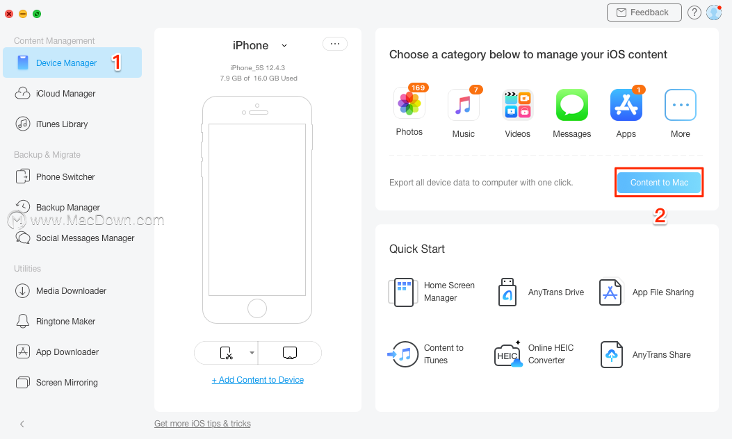 如何使用AnyTrans将照片从iPhone传输到Mac”