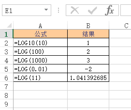 Excel LOG10 函数 使用实例教程