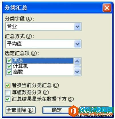 Excel2003表格中的分类汇总实现教程”