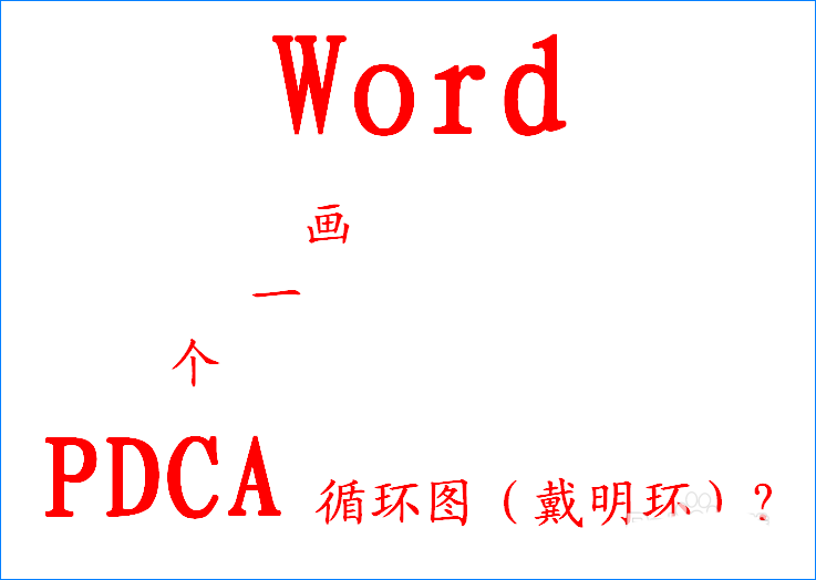 Word怎么绘制PDCA循环图?”