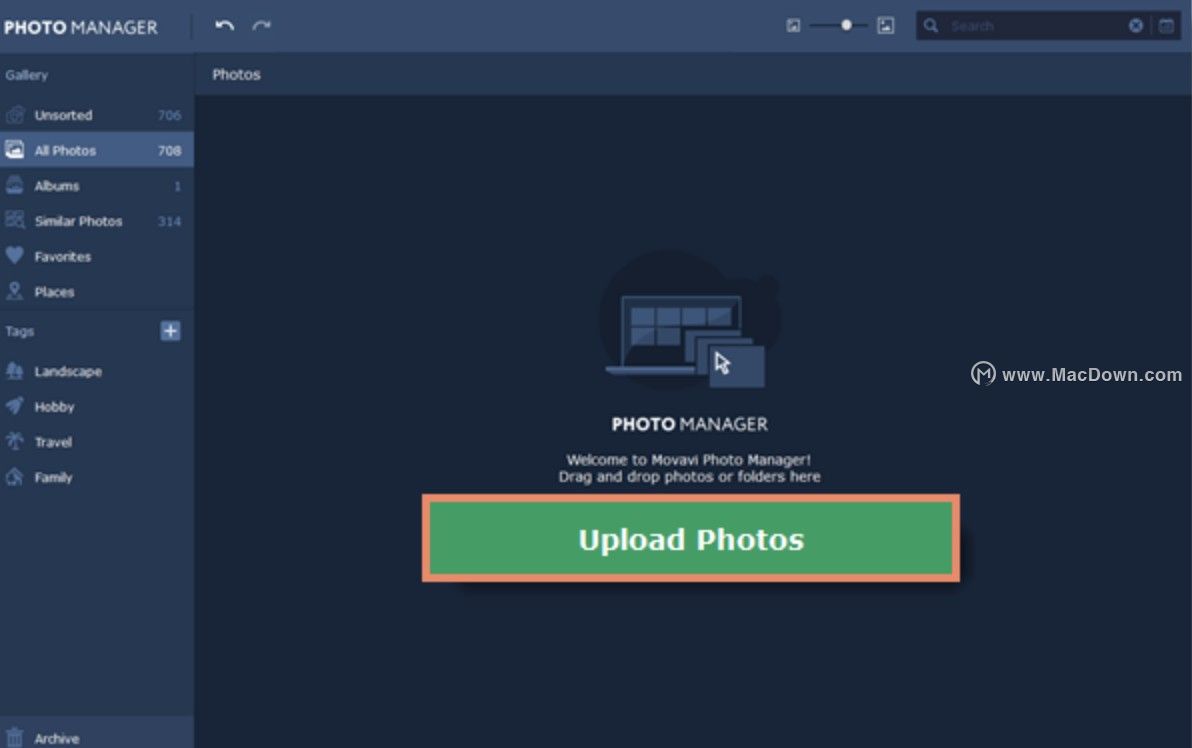 Mac上的照片经理Movavi Photo Manager，快速入门指南
