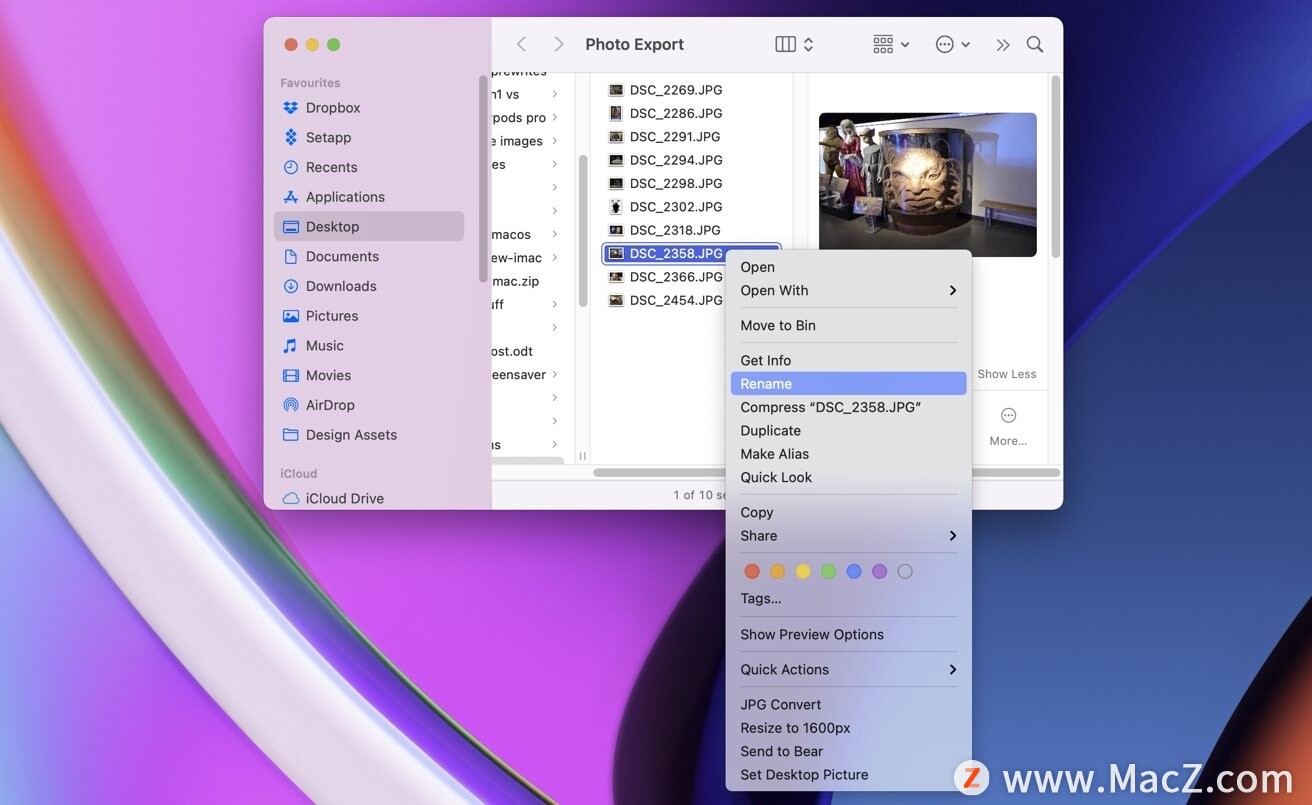 如何在 macOS 中批量重命名文件？”