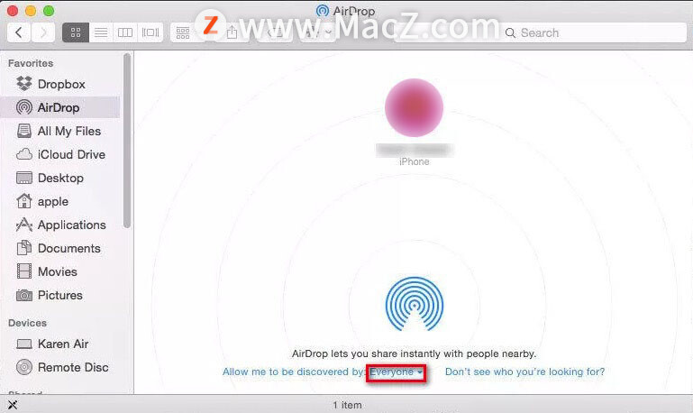 如何使用Airdrop将视频从Mac发送到iPhone？”