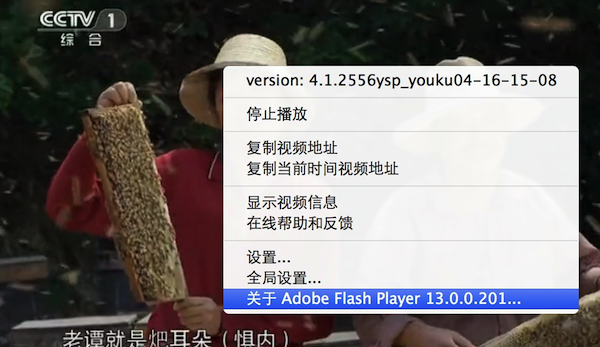 苹果电脑如何查看Mac版Flash Player的版本号”