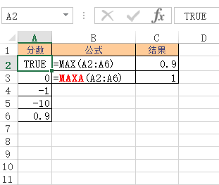 Excel MAXA 函数 使用实例教程