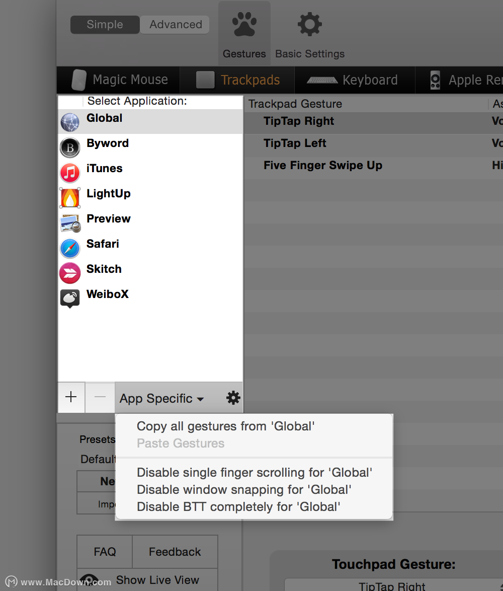 Mac 触摸板增强神器BetterTouchTool 上手指南，新手必备