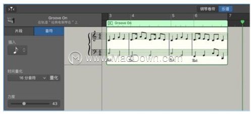 GarageBand mac使用教程——如何将轨道显示为乐谱？