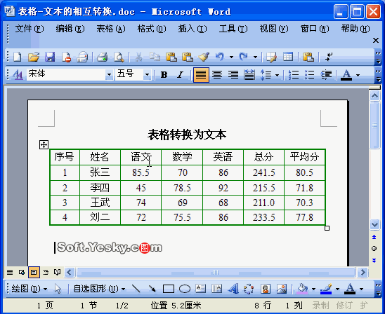 Word文档中表格转换实现教程”