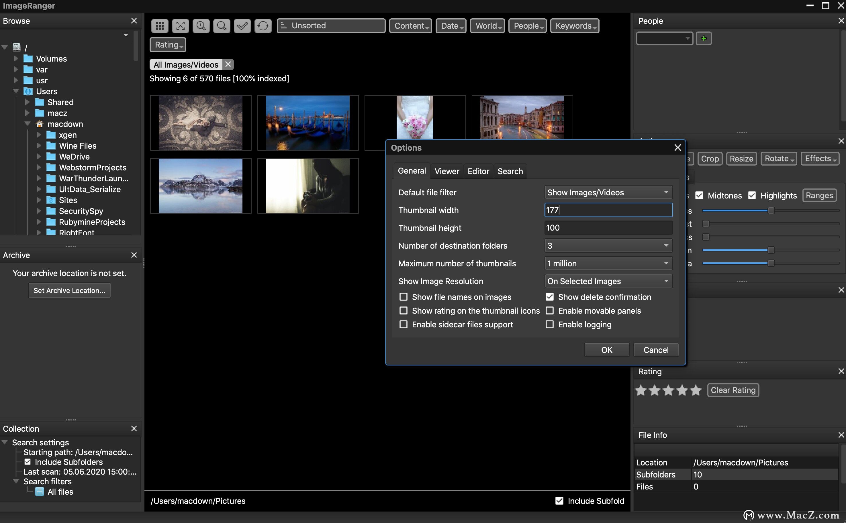 如何使用ImageRanger Pro Edition mac版创建缩略图？