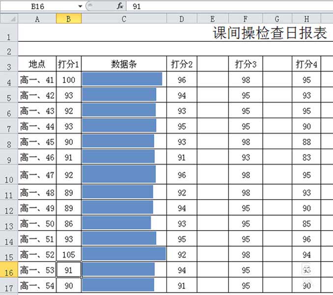 excel表格中的数据怎么制作数据条?”