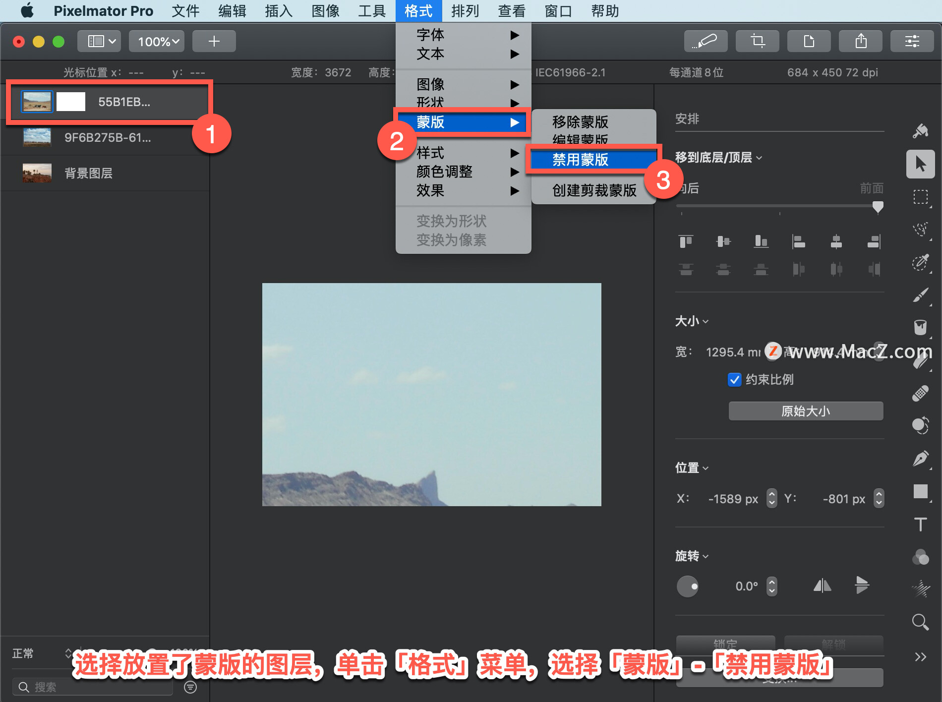 Pixelmator Pro 教程「48」，如何在 Pixelmator Pro 中打开或关闭图层蒙版？”