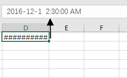excel 单元格显示 ##### 符号错误”